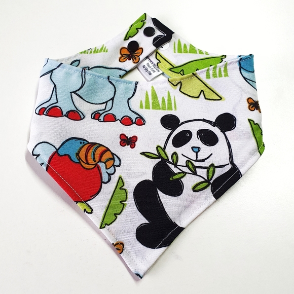 3 for $15 * Panda Dino Snap On Dog Bandana - Picture 2 of 6